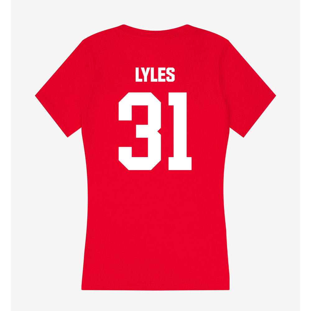 Jax State - NCAA Football : Tristan Lyles - Women's V-Neck T-Shirt-1