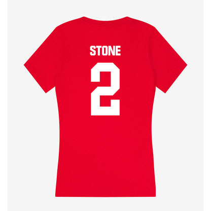 Jax State - NCAA Women's Volleyball : Addy Stone - Women's V-Neck T-Shirt-1