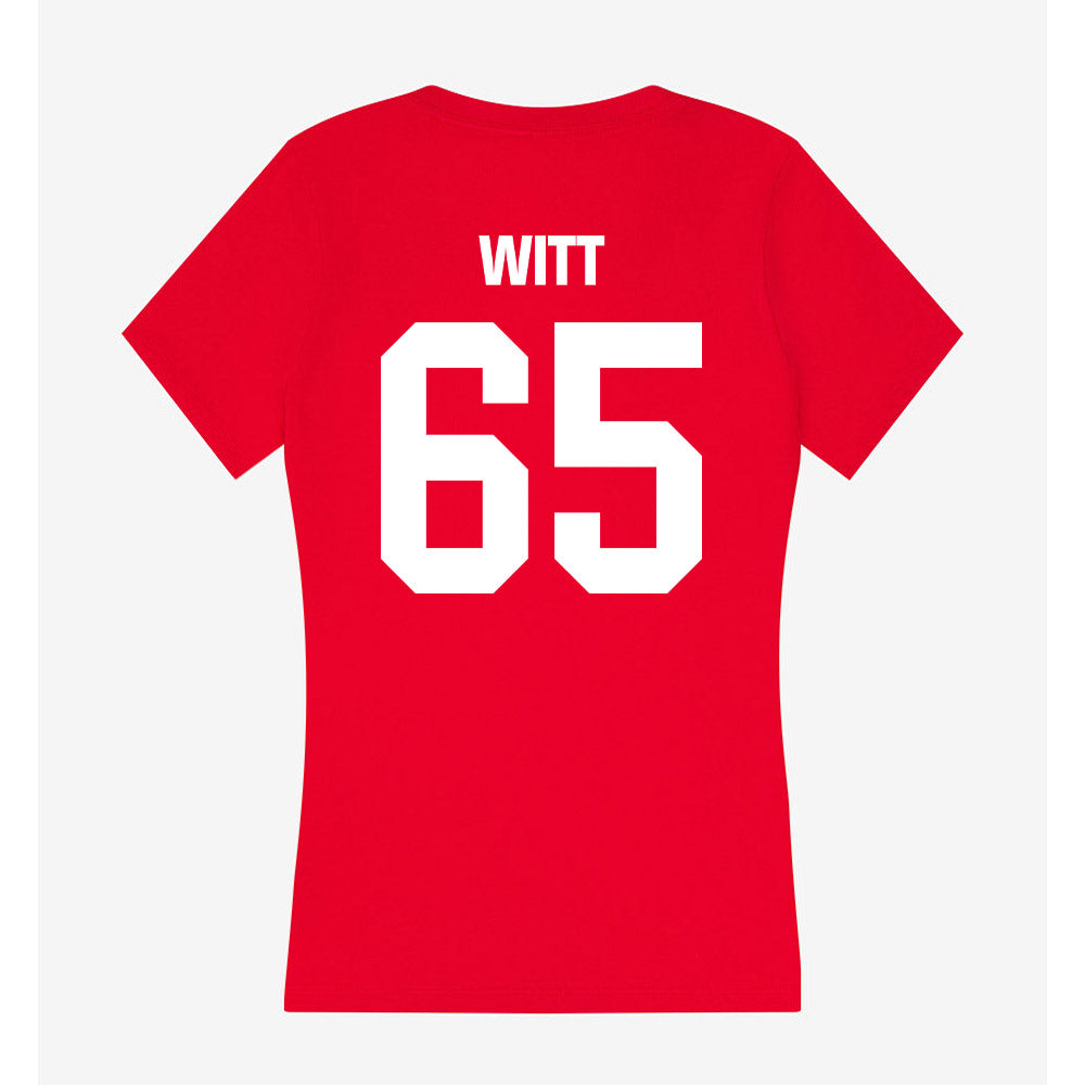 Jax State - NCAA Football : Britin Witt - Women's V-Neck T-Shirt-1