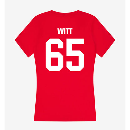 Jax State - NCAA Football : Britin Witt - Women's V-Neck T-Shirt-1