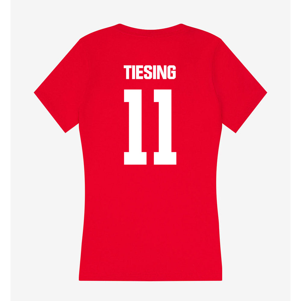 Jax State - NCAA Women's Volleyball : Reese Tiesing - Women's V-Neck T-Shirt-1