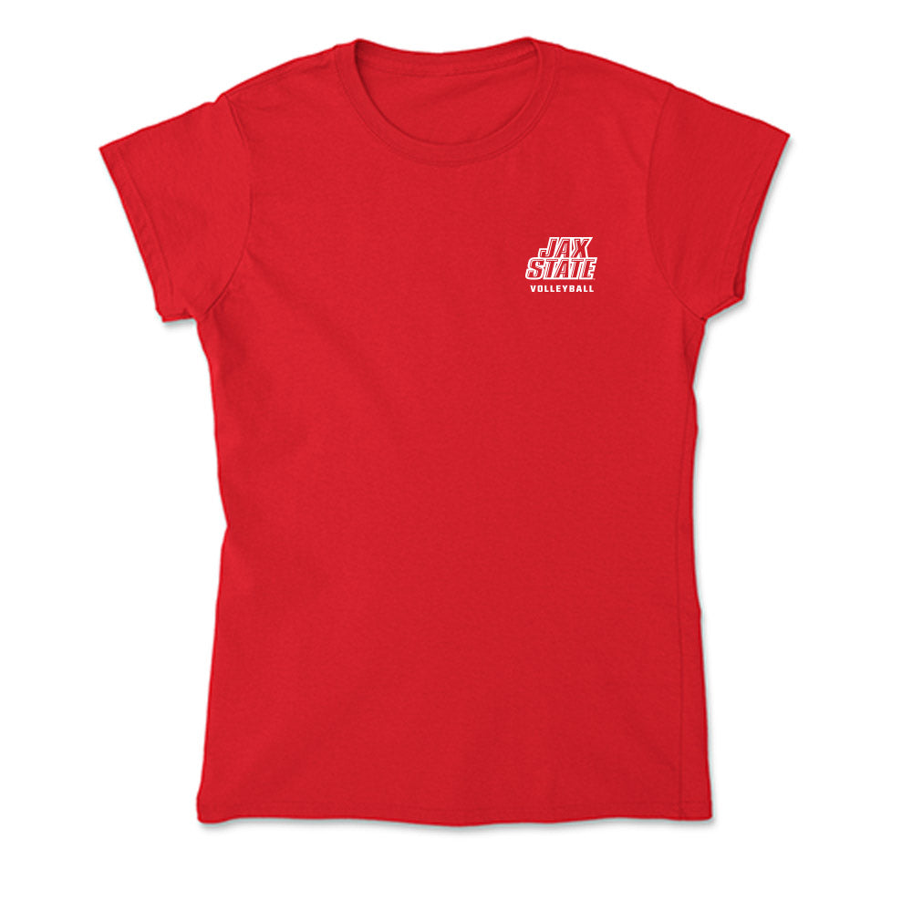 Jax State - NCAA Women's Volleyball : Delaney Moon - Soft Style Women’s T-Shirt-0
