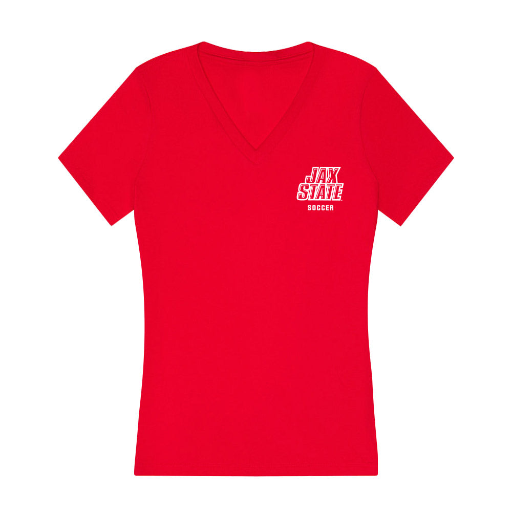Jax State - NCAA Women's Soccer : Sunny Ferren - Women's V-Neck T-Shirt-0