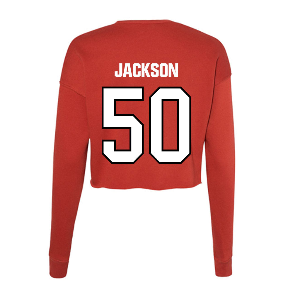 WSSU - NCAA Football : Julius Jackson - Women's Cropped Crew Fleece-1