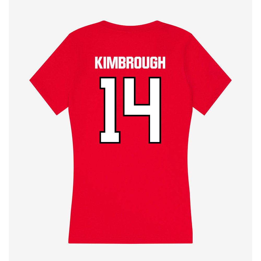WSSU - NCAA Football : Isaiah Kimbrough - Women's V-Neck T-Shirt-1