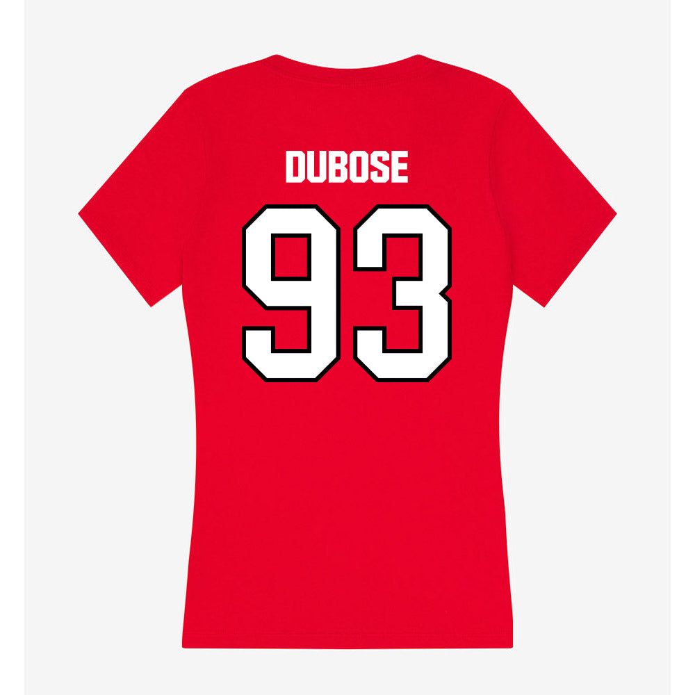 WSSU - NCAA Football : Demija DuBose - Women's V-Neck T-Shirt-1