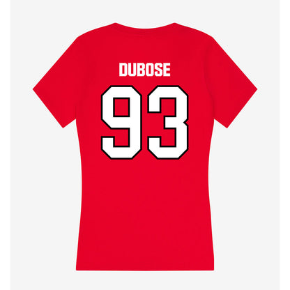 WSSU - NCAA Football : Demija DuBose - Women's V-Neck T-Shirt-1