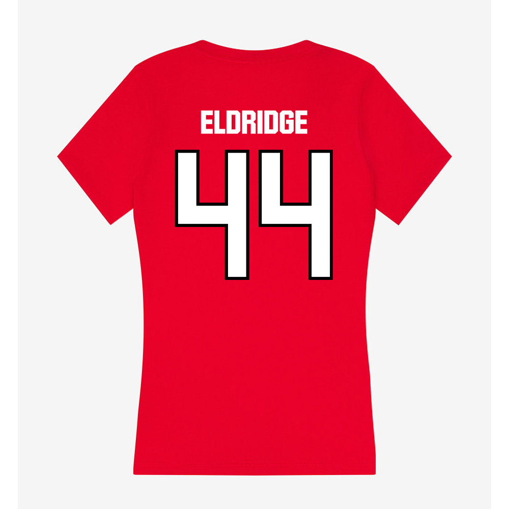 WSSU - NCAA Football : Davion Eldridge - Women's V-Neck T-Shirt-1
