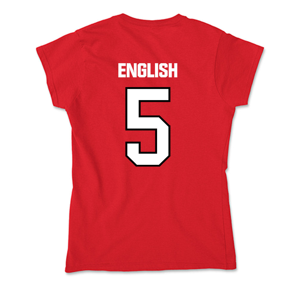 WSSU - NCAA Men's Basketball : Ethan English - Soft Style Women’s T-Shirt-1