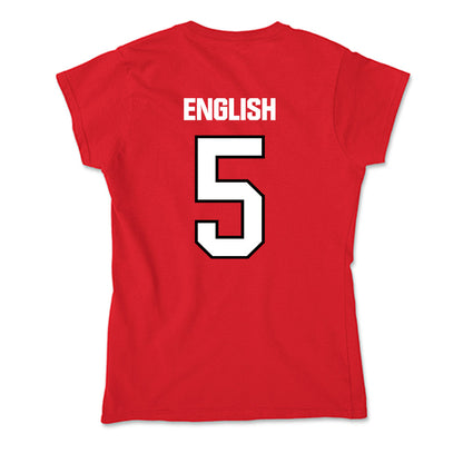 WSSU - NCAA Men's Basketball : Ethan English - Soft Style Women’s T-Shirt-1