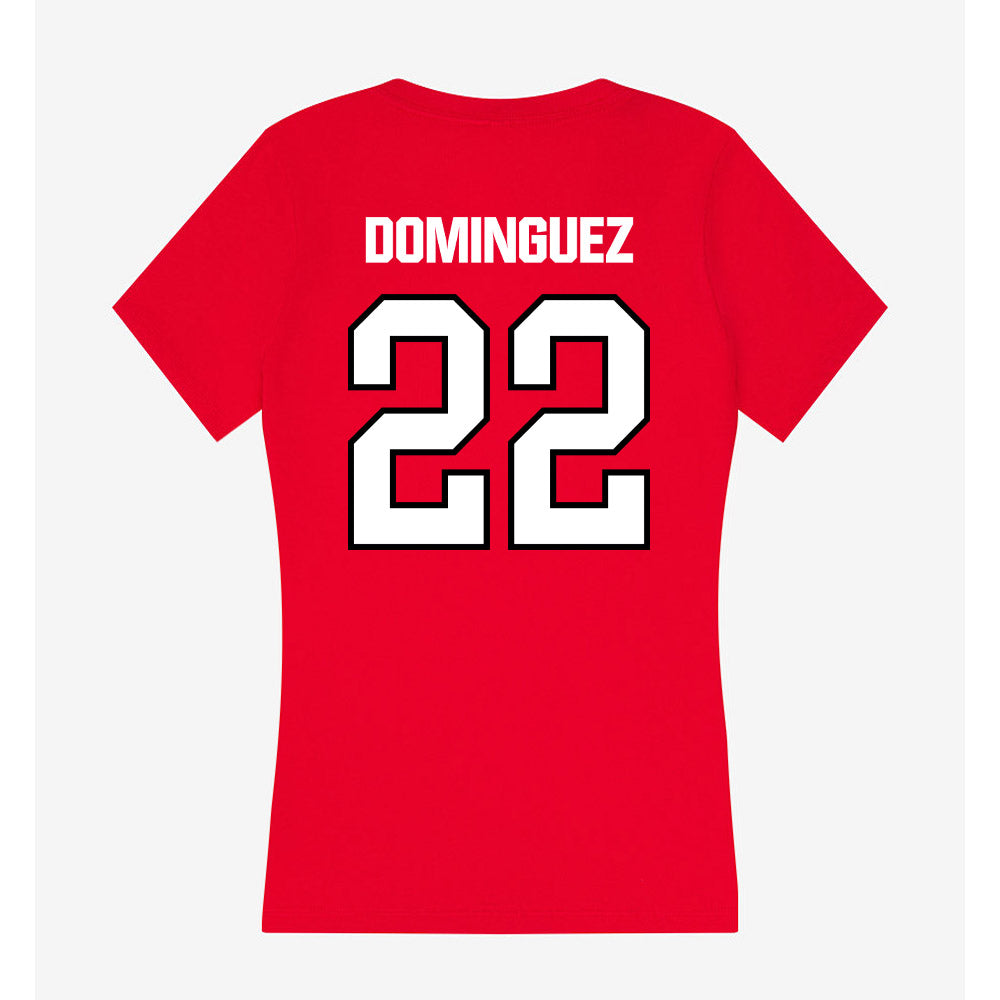 WSSU - NCAA Softball : Bailey Dominguez - Women's V-Neck T-Shirt-1