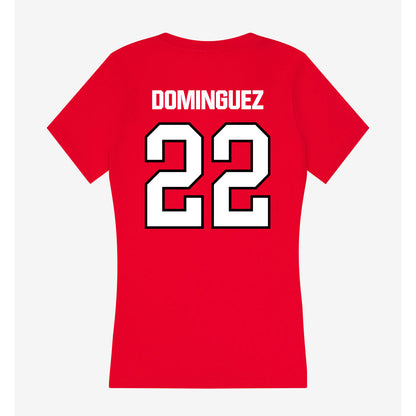 WSSU - NCAA Softball : Bailey Dominguez - Women's V-Neck T-Shirt-1