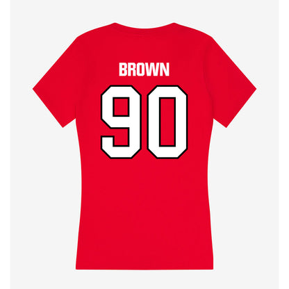 WSSU - NCAA Football : Christopher Brown - Women's V-Neck T-Shirt-1