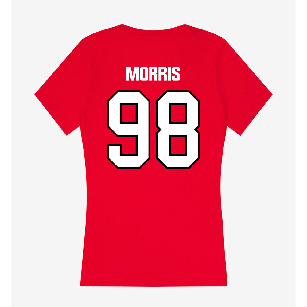WSSU - NCAA Football : Noah Morris - Women's V-Neck T-Shirt-1