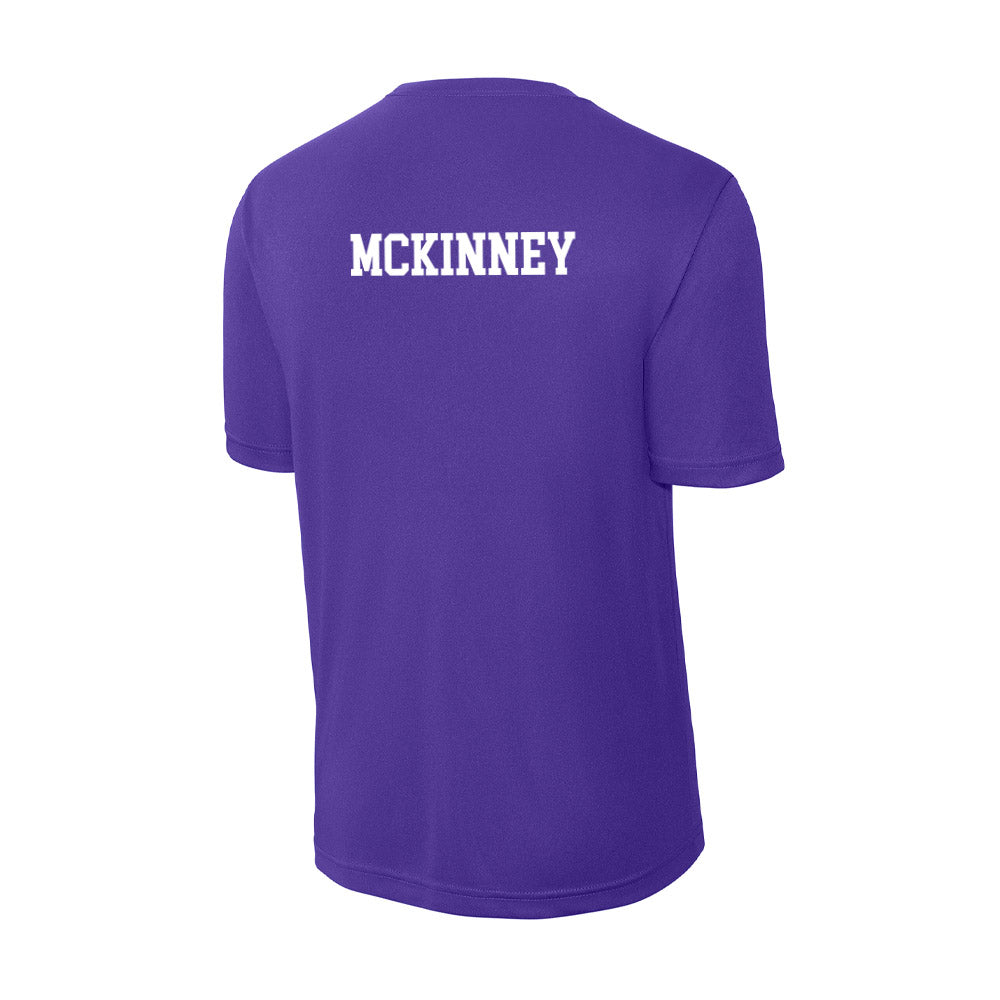 Evansville - NCAA Men's Swimming & Diving : Levi McKinney - Activewear T-Shirt-1