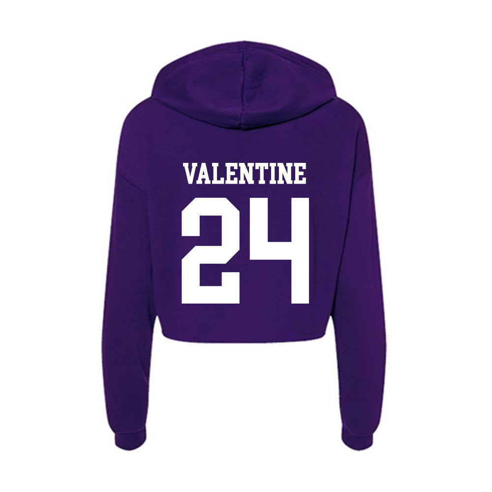 Evansville - NCAA Softball : Angela Valentine - Women's Crop Fleece Hoodie-1