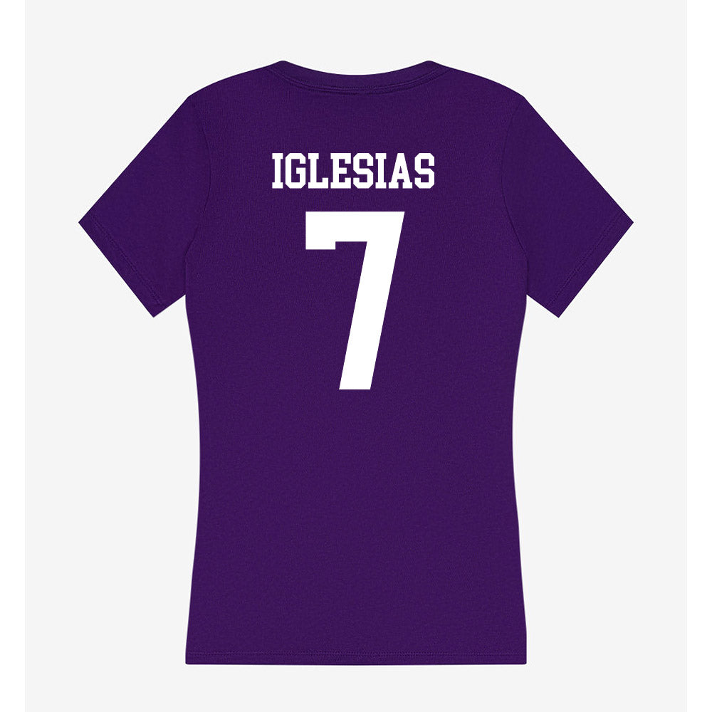 Evansville - NCAA Men's Soccer : Carlos Iglesias - Women's V-Neck T-Shirt-1