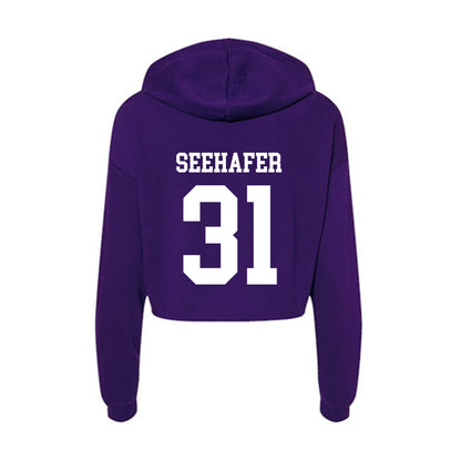 Evansville - NCAA Women's Soccer : Josie Seehafer - Women's Crop Fleece Hoodie-1