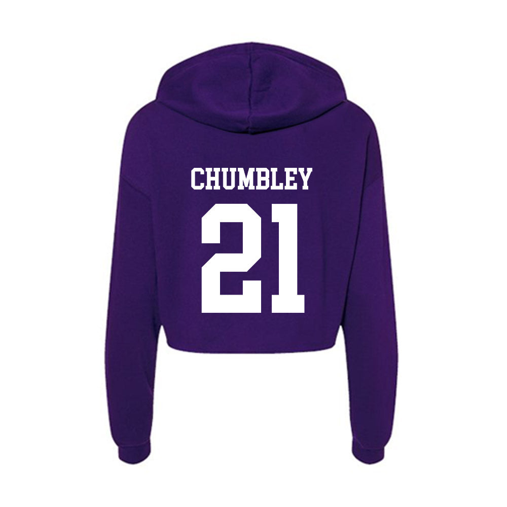Evansville - NCAA Softball : Daleny Chumbley - Women's Crop Fleece Hoodie-1