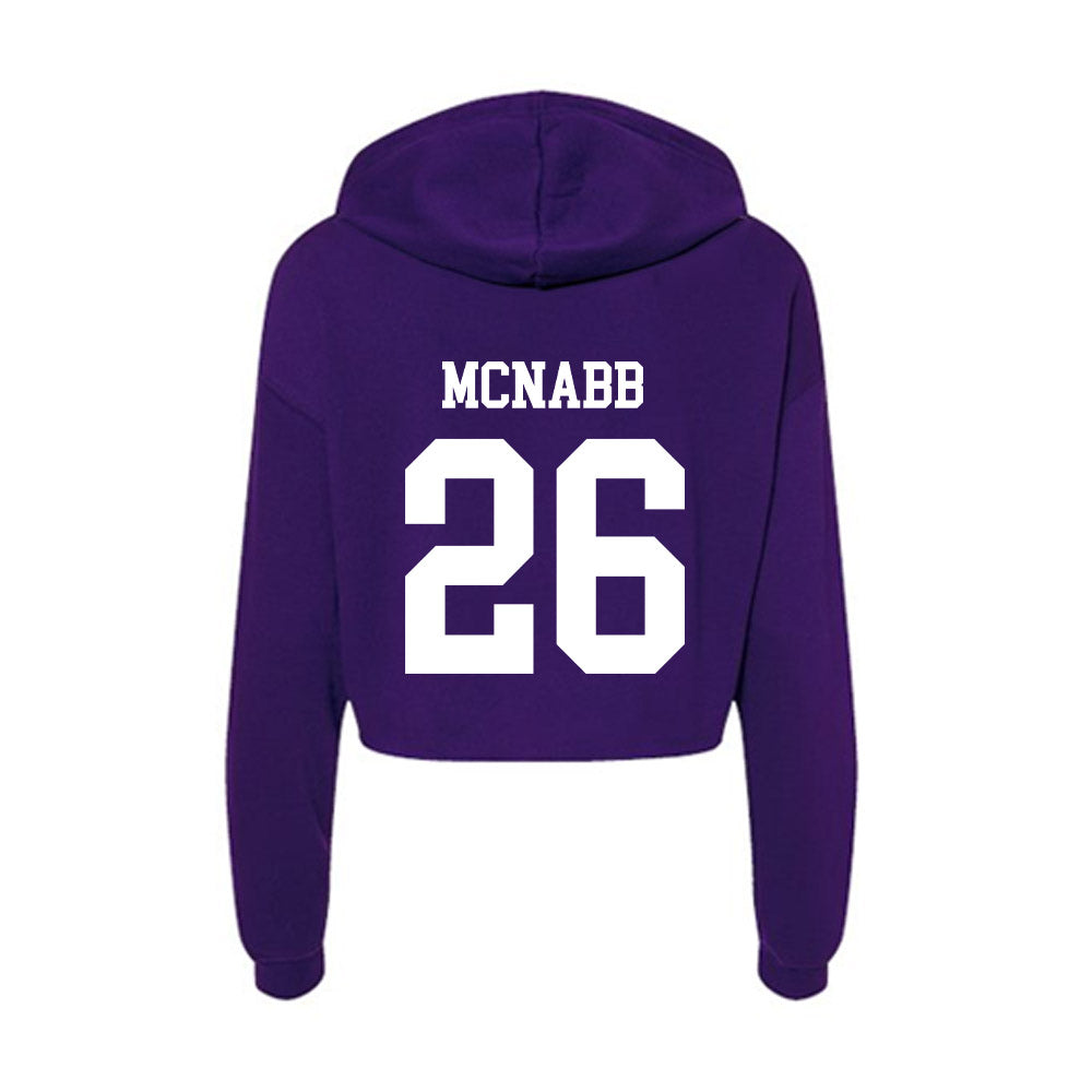 Evansville - NCAA Women's Soccer : Sofia McNabb - Women's Crop Fleece Hooded Sweatshirt-1