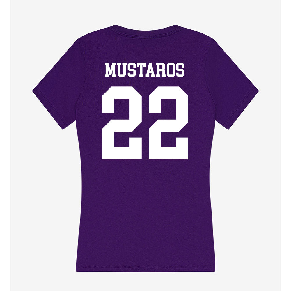 Evansville - NCAA Women's Basketball : Mireia Mustaros - Women's V-Neck T-Shirt-1