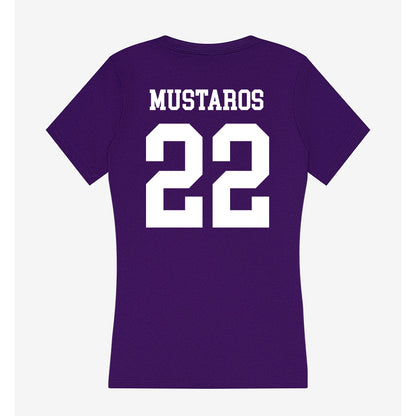 Evansville - NCAA Women's Basketball : Mireia Mustaros - Women's V-Neck T-Shirt-1
