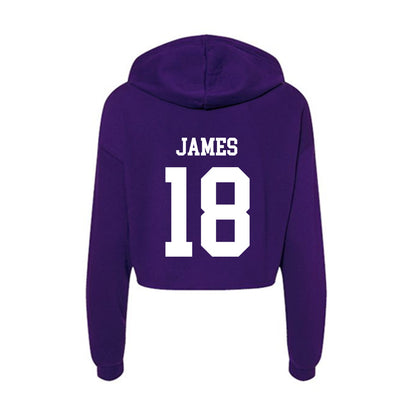 Evansville - NCAA Baseball : RJ James - Women's Crop Fleece Hoodie-1