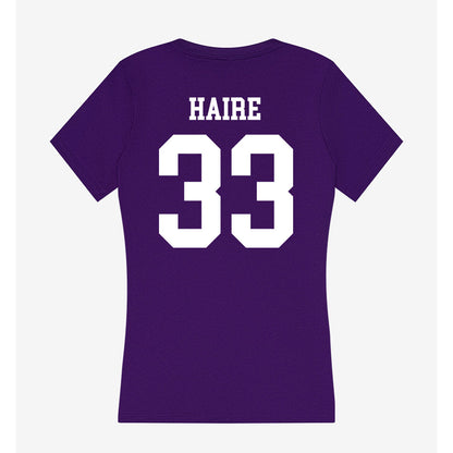 Evansville - NCAA Baseball : Reid Haire - Women's V-Neck T-Shirt-1