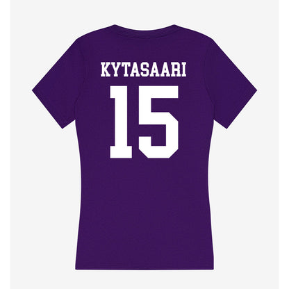 Evansville - NCAA Women's Soccer : Lily Kytasaari - Women's V-Neck T-Shirt-1