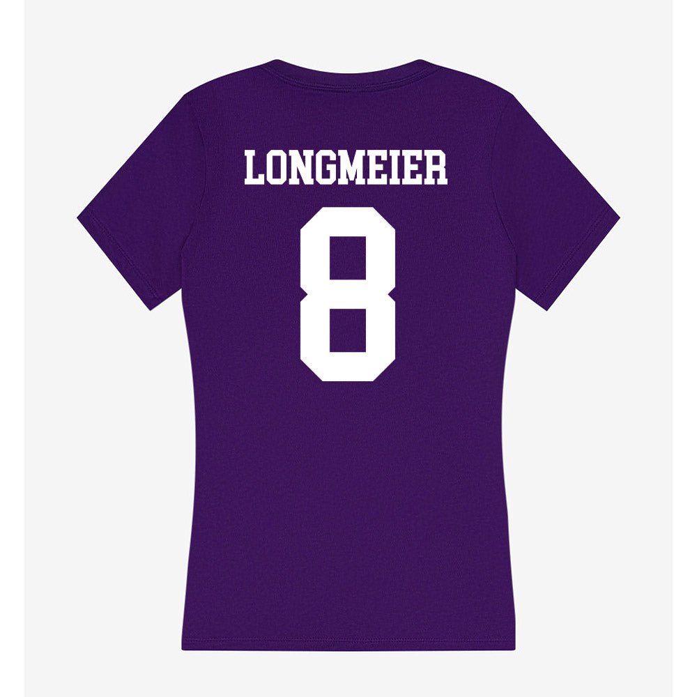 Evansville - NCAA Baseball : Charlie Longmeier - Women's V-Neck T-Shirt-1
