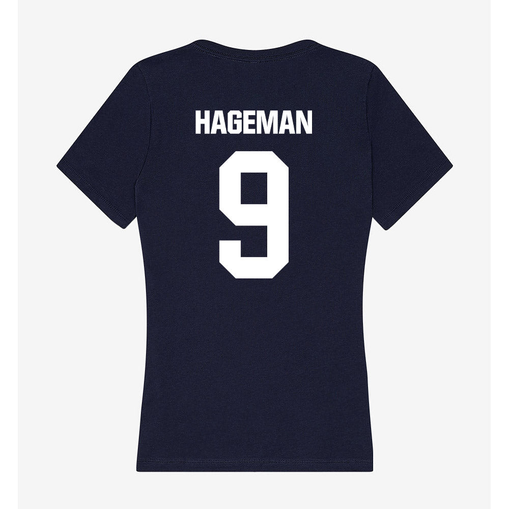 UW Stout - NCAA Baseball : Colin Hageman - Women's V-Neck T-Shirt-1