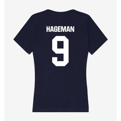 UW Stout - NCAA Baseball : Colin Hageman - Women's V-Neck T-Shirt-1