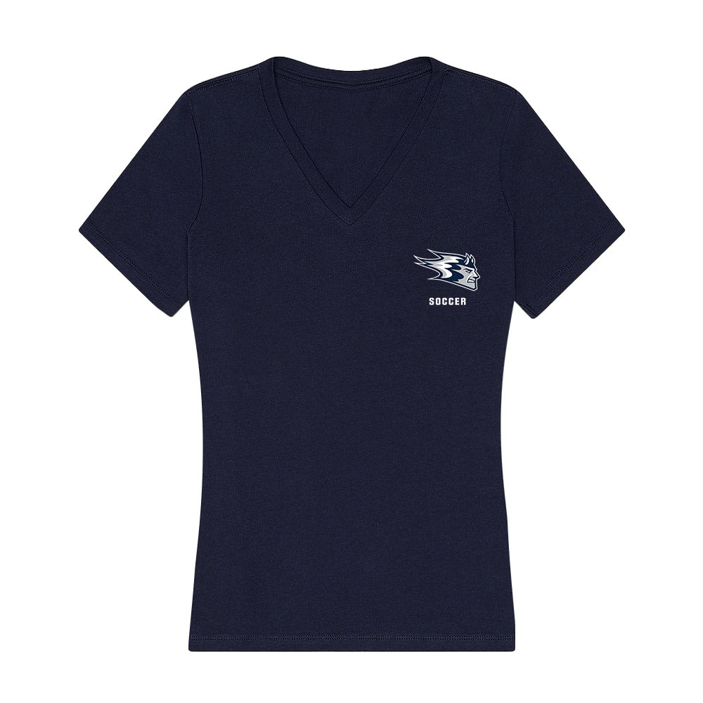UW Stout - NCAA Women's Soccer : Katie Peterson - Women's V-Neck T-Shirt-0