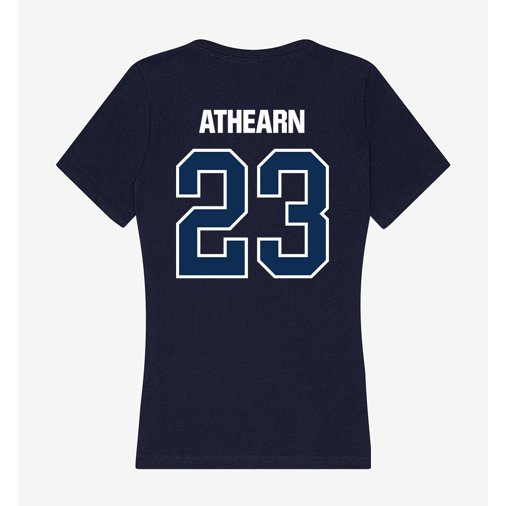 MSU Denver - NCAA Men's Soccer : Dominic Athearn - Women's V-Neck T-Shirt-1
