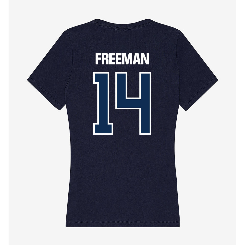 MSU Denver - NCAA Men's Basketball : Isaiah Freeman - Women's V-Neck T-Shirt-1
