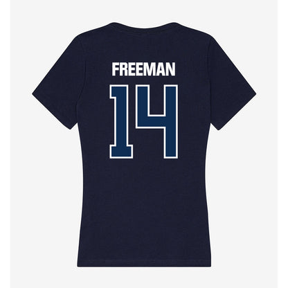 MSU Denver - NCAA Men's Basketball : Isaiah Freeman - Women's V-Neck T-Shirt-1
