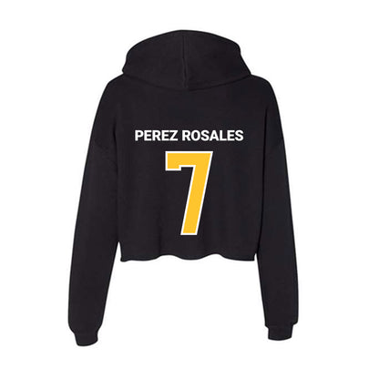 Saint Leo - NCAA Men's Soccer : Jorge Perez Rosales - Women's Crop Fleece Hooded Sweatshirt-1