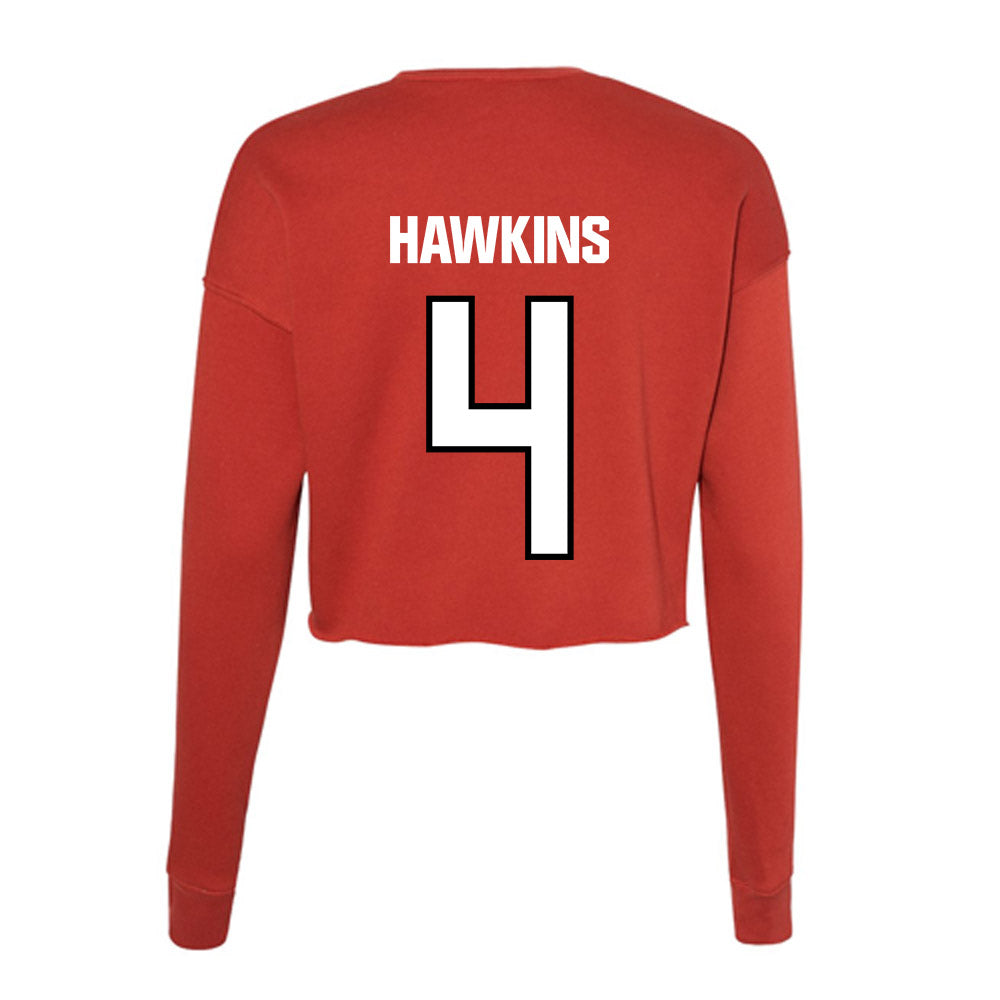 NWOSU - NCAA Men's Basketball : Mikey Hawkins - Women's Cropped Crew Fleece-1