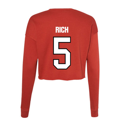 NWOSU - NCAA Women's Basketball : Mattie Rich - Women's Cropped Crew Fleece-1