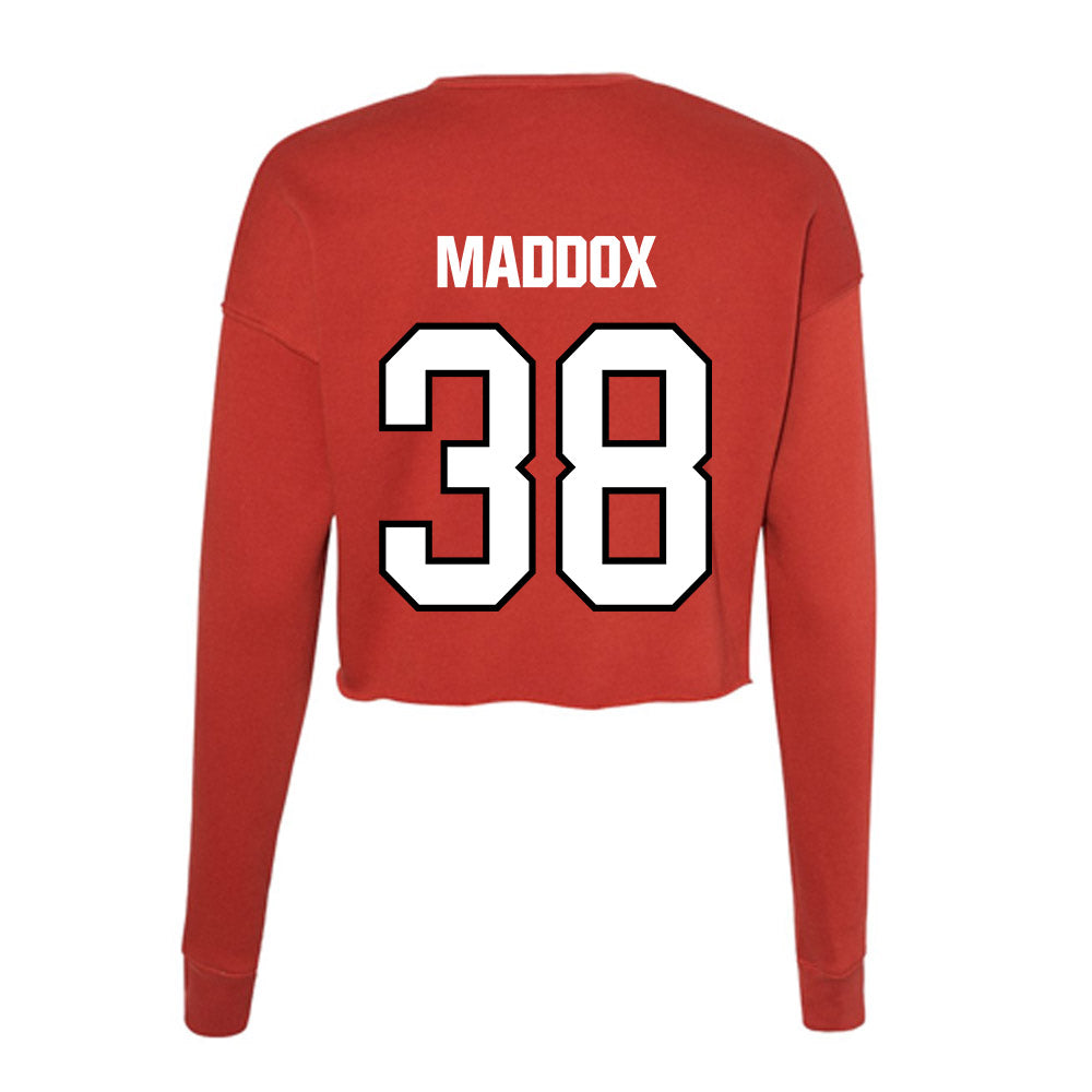 NWOSU - NCAA Baseball : Austin Maddox - Women's Cropped Crew Fleece-1