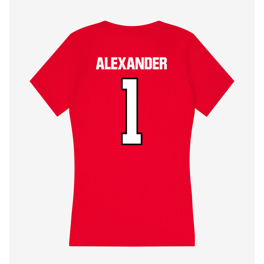 NWOSU - NCAA Men's Basketball : Max Alexander - Women's V-Neck T-Shirt-1