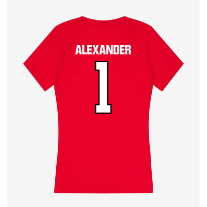 NWOSU - NCAA Men's Basketball : Max Alexander - Women's V-Neck T-Shirt-1