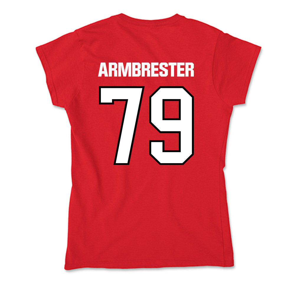 NWOSU - NCAA Men's Basketball : Robbie Armbrester - Soft Style Women’s T-Shirt-1
