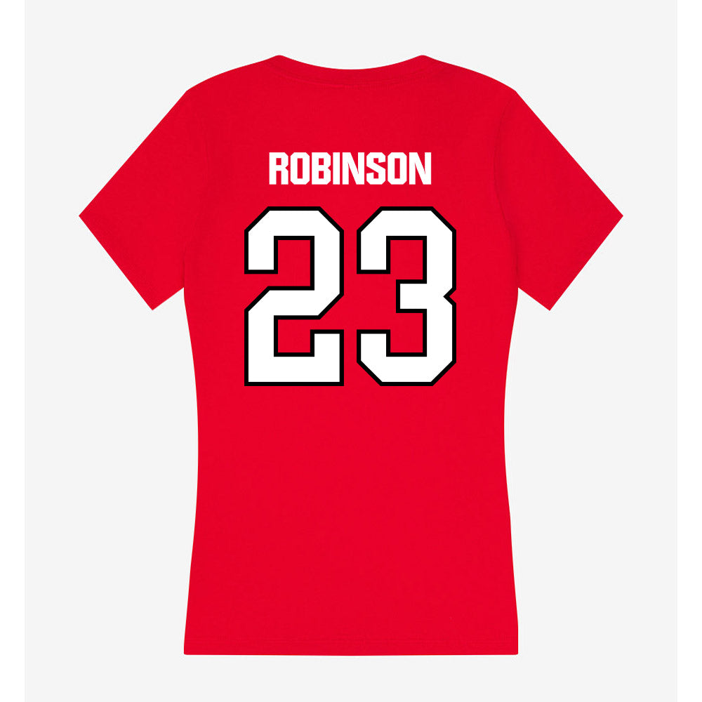 NWOSU - NCAA Women's Volleyball : Sabre Robinson - Women's V-Neck T-Shirt-1