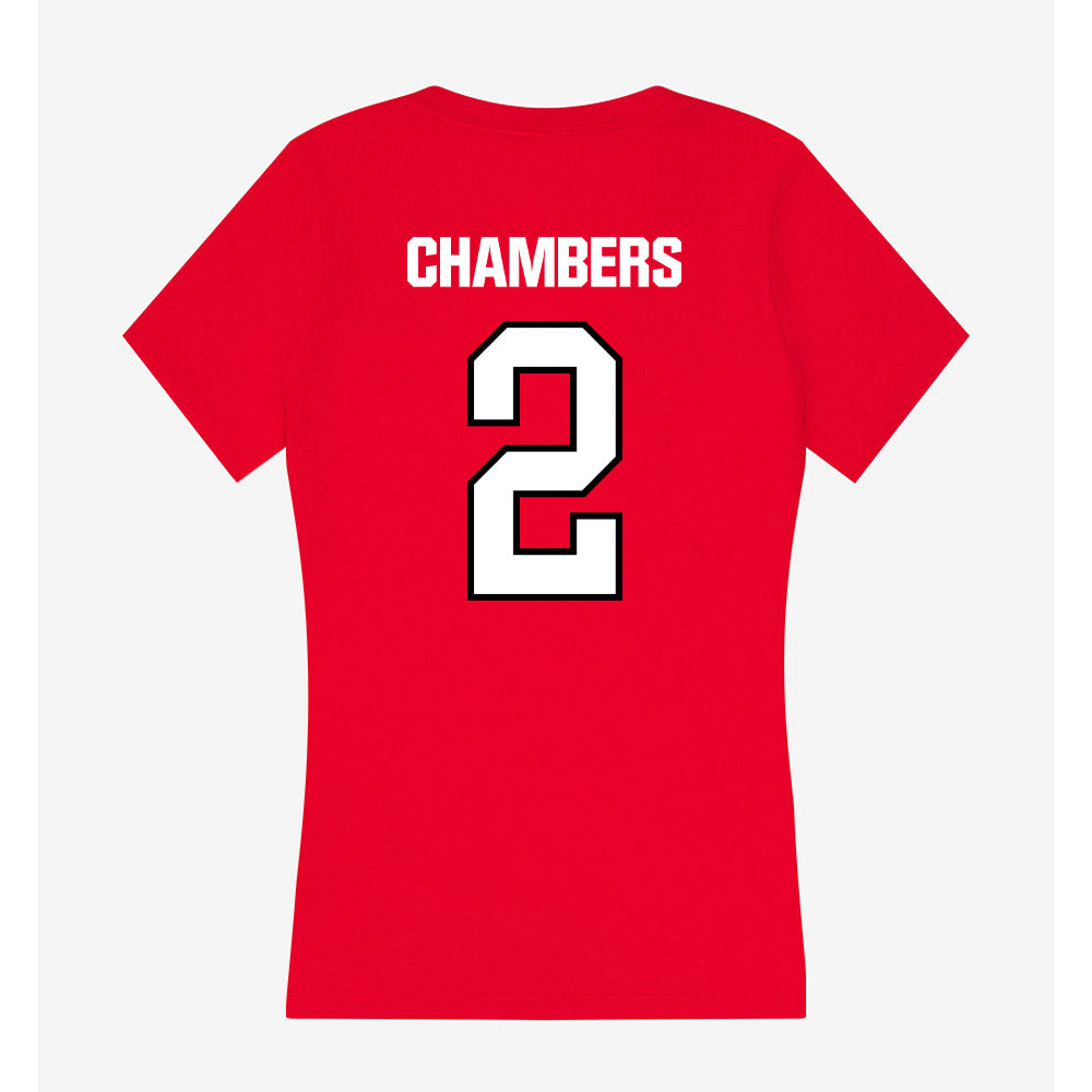 NWOSU - NCAA Football : Jemelh Chambers - Women's V-Neck T-Shirt-1
