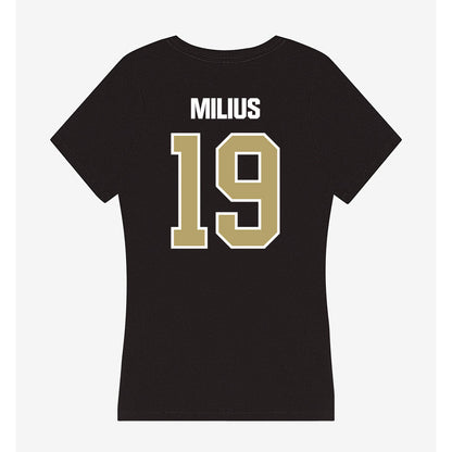 Lindenwood - NCAA Baseball : Ethan Milius - Women's V-Neck T-Shirt-1