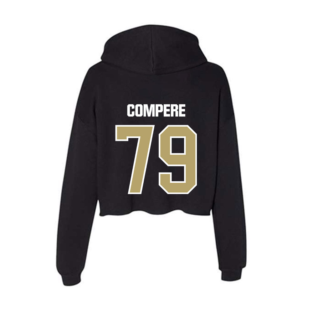 Lindenwood - NCAA Football : Nate Compere - Women's Crop Fleece Hoodie-1