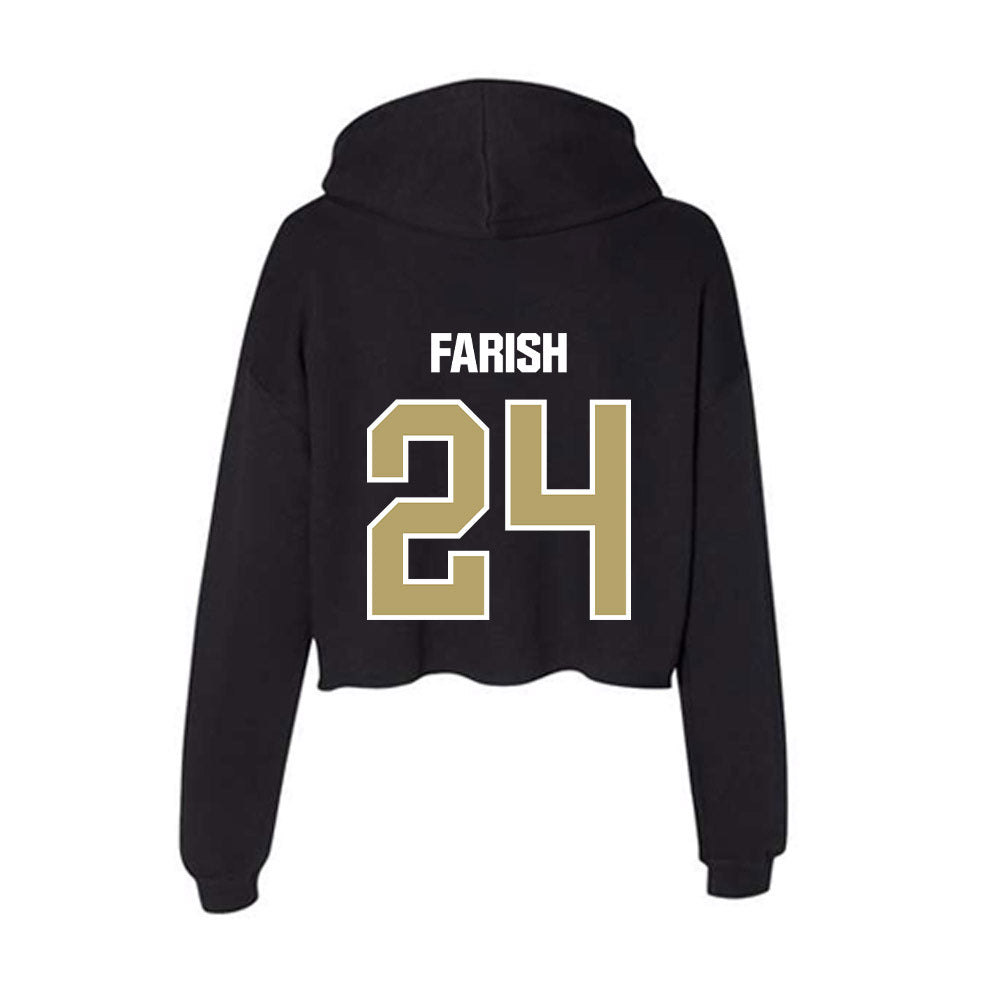 Lindenwood - NCAA Beach Volleyball : Dixie Farish - Women's Crop Fleece Hoodie-1