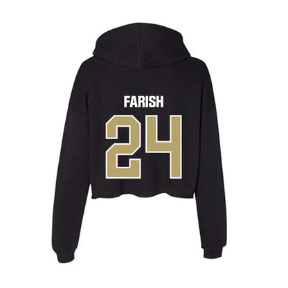 Lindenwood - NCAA Beach Volleyball : Dixie Farish - Women's Crop Fleece Hoodie-1