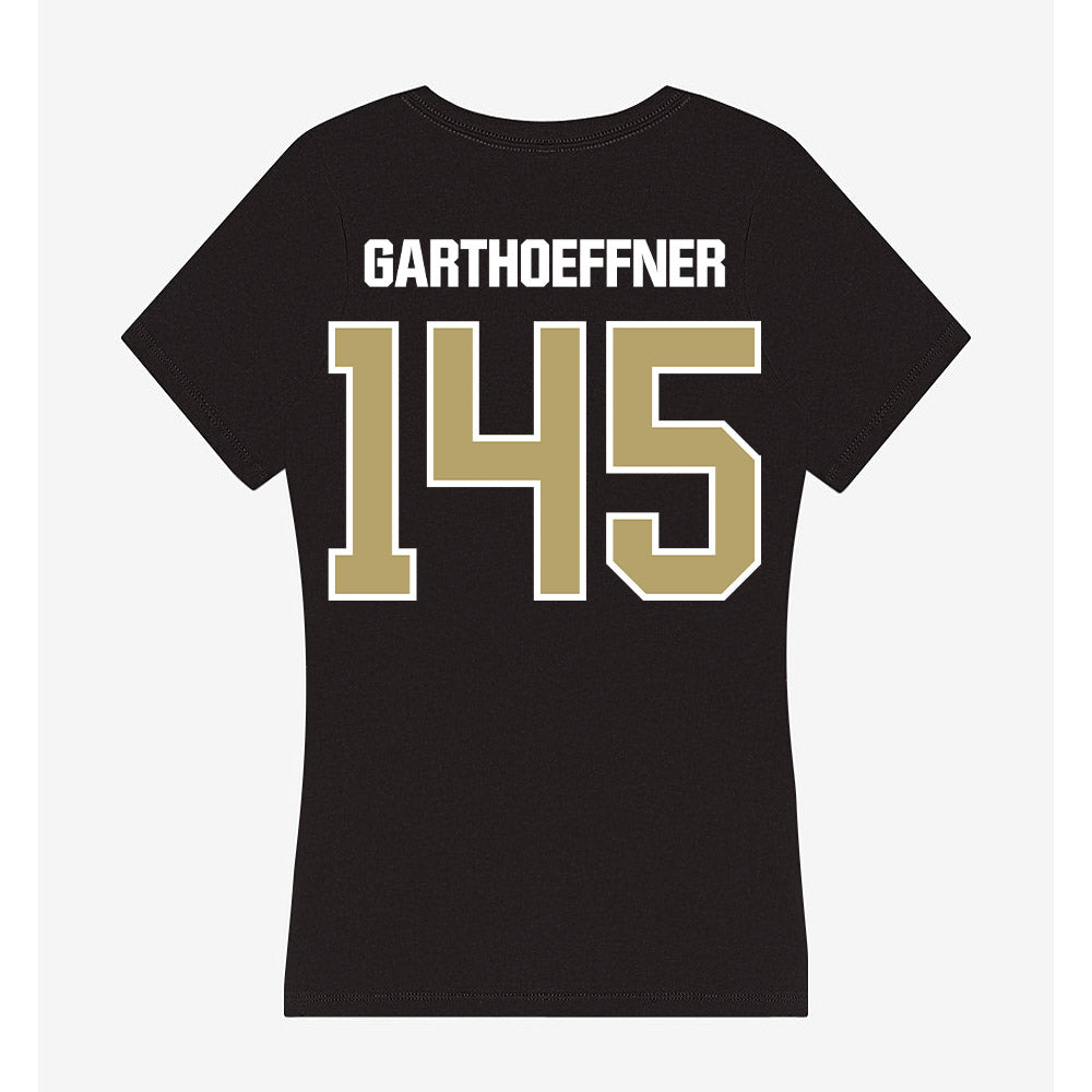 Lindenwood - NCAA Wrestling : Ryan Garthoeffner - Women's V-Neck T-Shirt-1